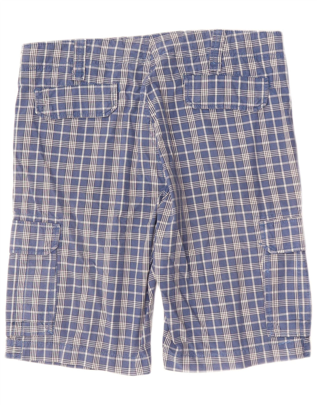 BEST COMPANY Pantaloni scurți cargo pentru bărbați IT 50 Large W34 Blue Gingham Bumbac