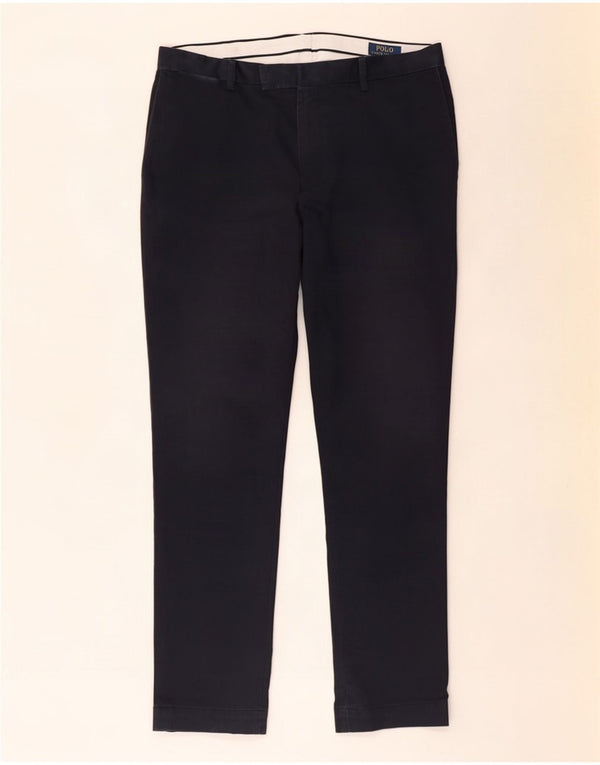 Pantaloni de costum slim, croiți, pentru bărbați, Polo Ralph Lauren, L36 L32, bleumarin