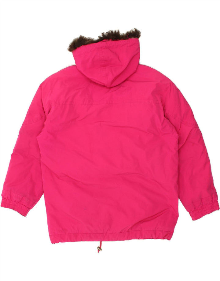 FILA Womens Hooded Windbreaker Jacket IT 48 XL Pink Vintage Fila and Second-Hand Fila from Messina Hembry 