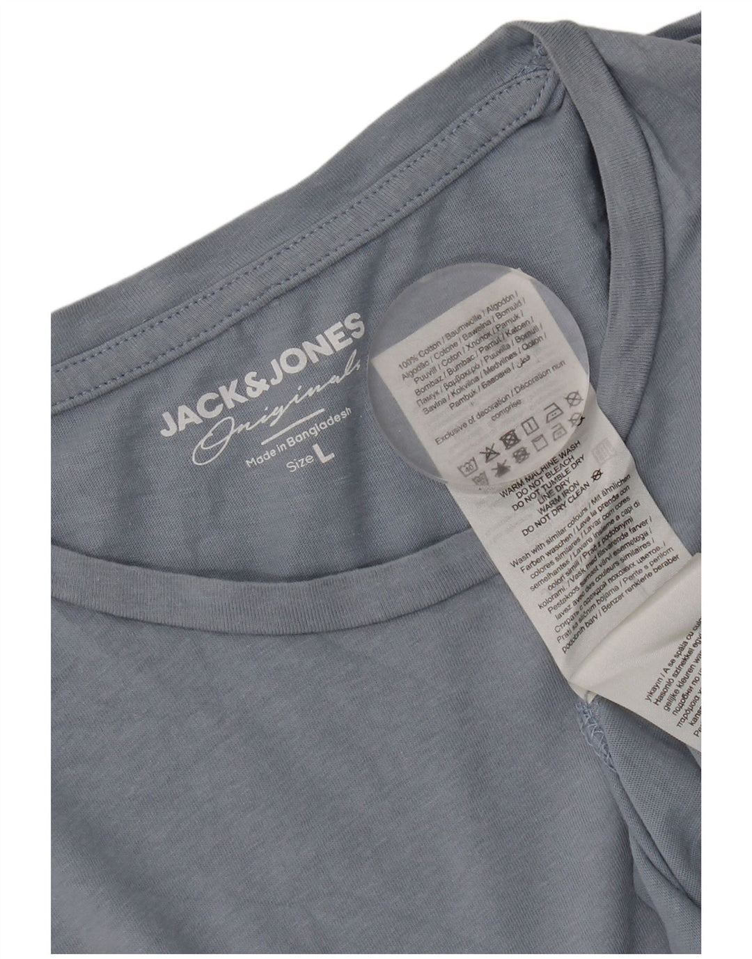 Tricou Jack & Jones pentru bărbați Top mare din bumbac albastru