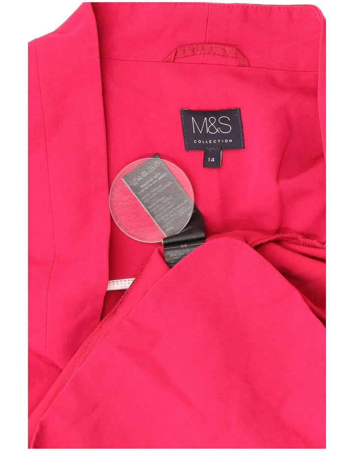 Jachetă pentru femei Marks & Spencer Open Blazer UK 14 Poliester roz mediu