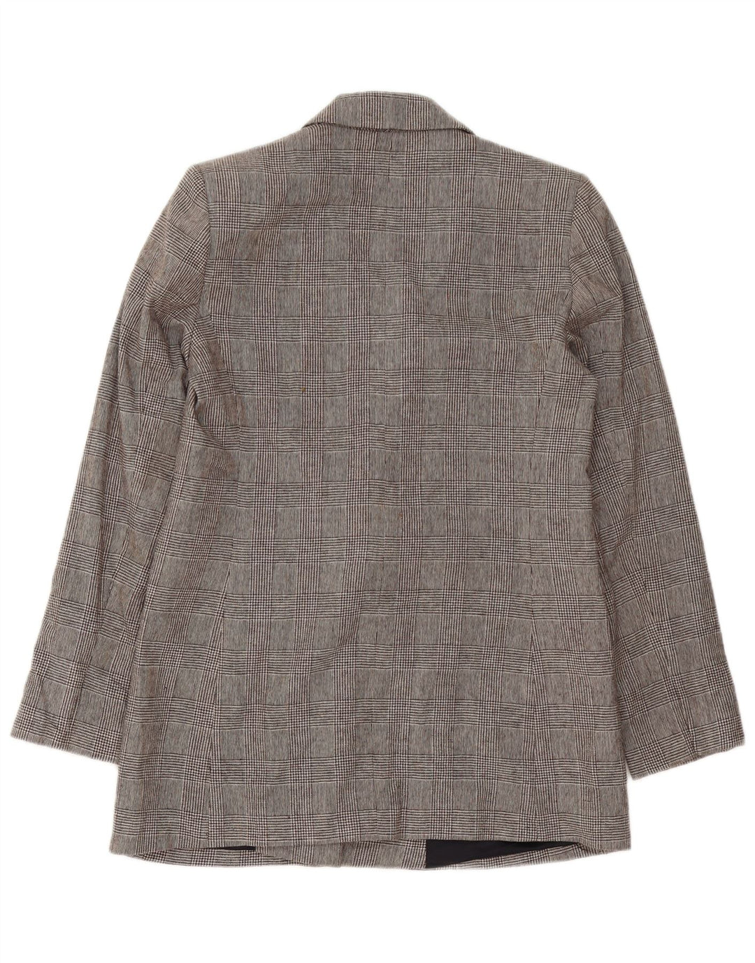 Jachetă pentru femei ZARA cu piept dublu UK 14 Medium Gri Houndstooth