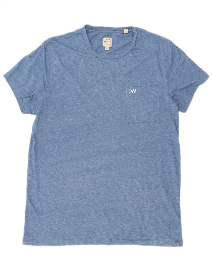 Tricou Jack Wills pentru bărbați Top mediu albastru bumbac cu pete