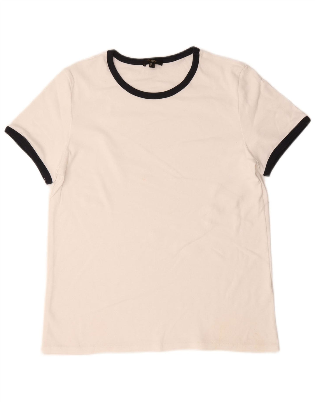 Massimo Dutti Tricou pentru femei Top UK 14 Large White Colorblock