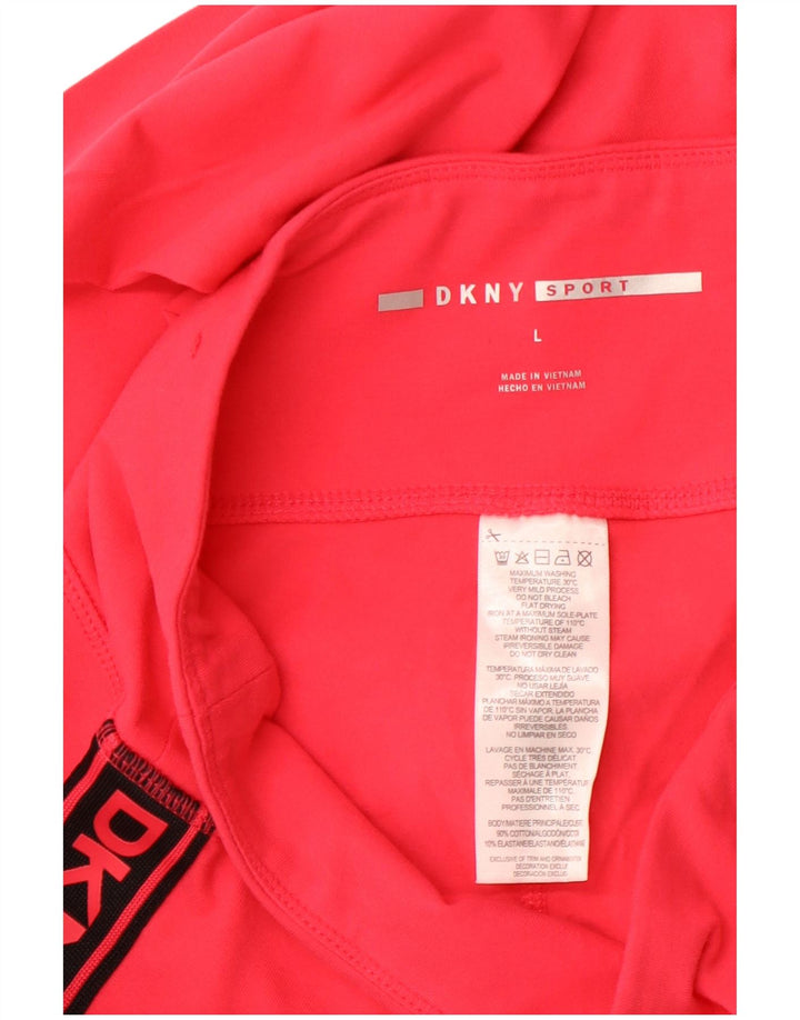 DKNY Leggings Capri cu grafic pentru femei UK 16, mare, roz, bumbac color bloc