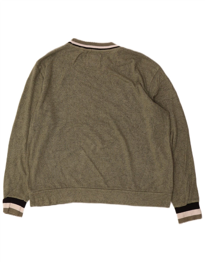 SUPERDRY Pulover cu grafic crop pentru femei UK 14 mare, verde, pete