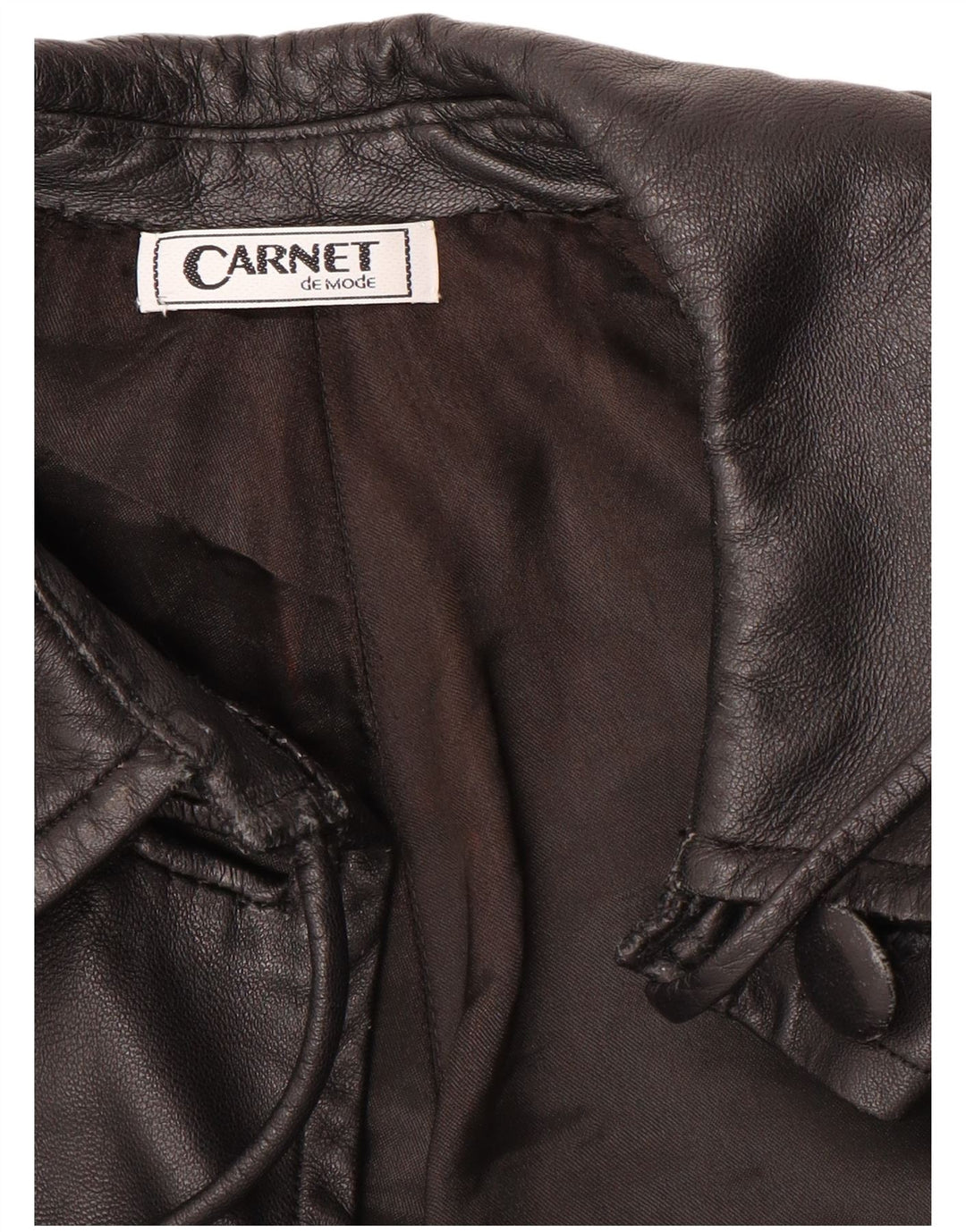 Palton din piele pentru femei Carnet UK 18 XL Negru