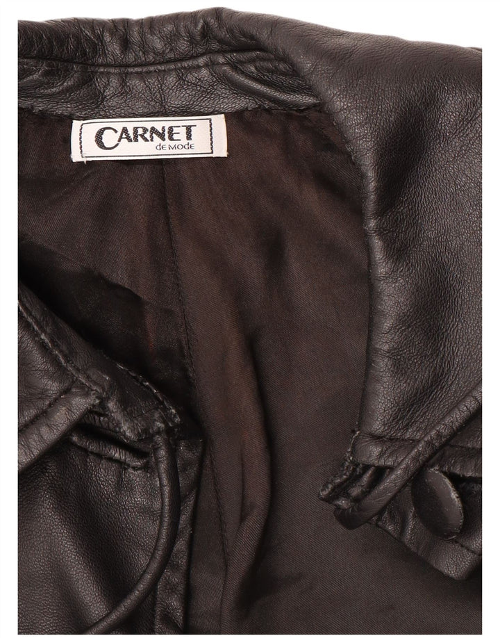 Palton din piele pentru femei Carnet UK 18 XL Negru