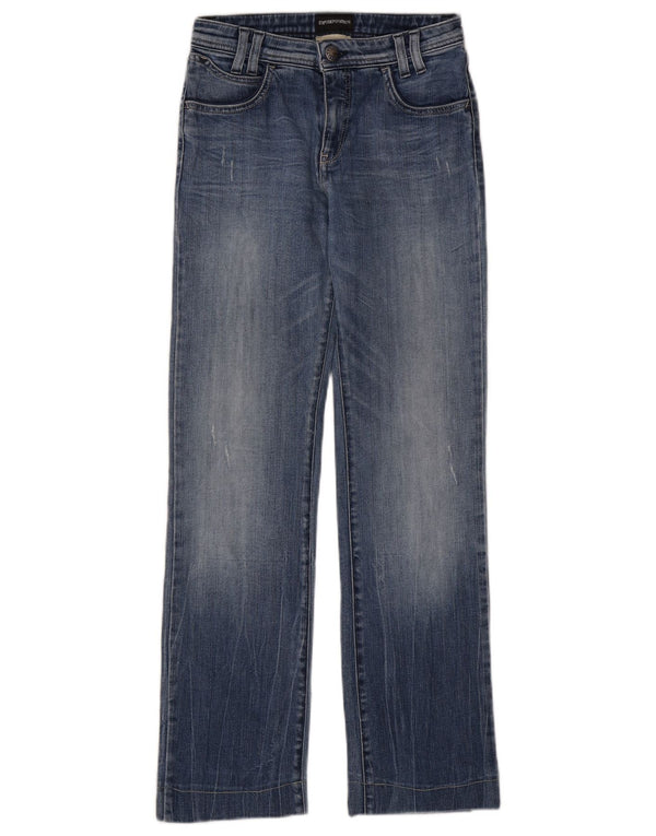 Blugi drepti pentru femei Emporio Armani W27 L29 Albastru