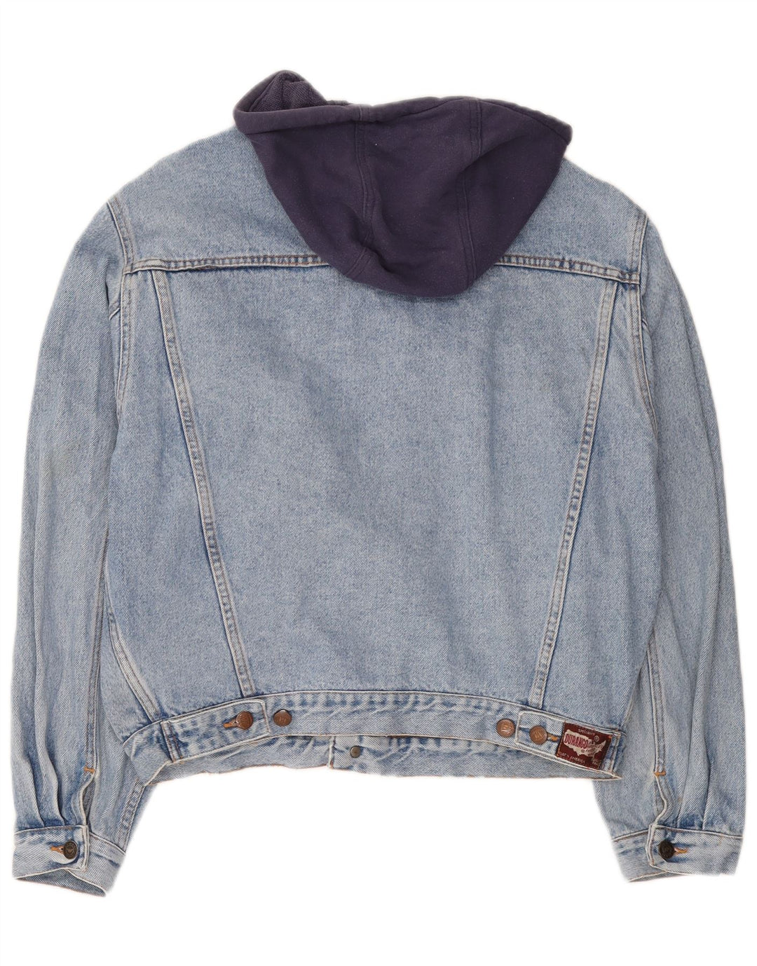 Jachetă de blugi cu glugă pentru bărbați DURANGO UK 40 mare, albastru, bumbac color bloc