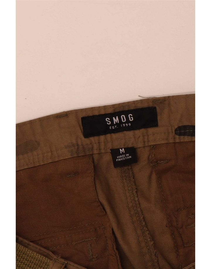 Pantaloni scurți cargo Smog pentru bărbați, medii W32, maro, camuflaj