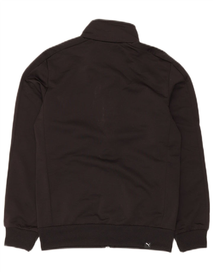 Jachetă de trening grafică PUMA pentru băieți 9-10 ani Poliester negru mediu