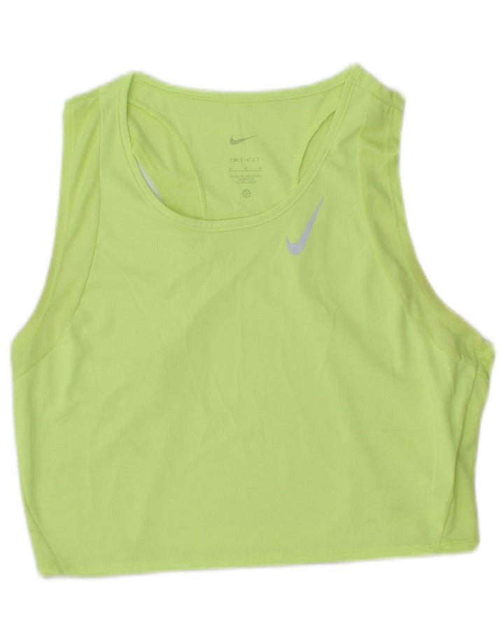 Top Vest Crop Dri Fit pentru femei Nike UK 12 Medium Green