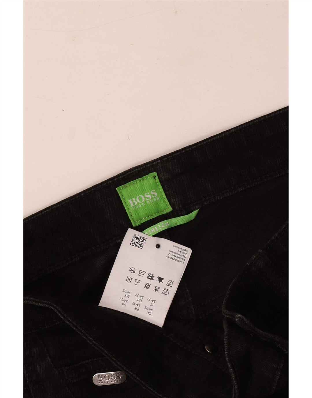 Blugi slim pentru bărbați Hugo Boss W34 L32 bumbac negru