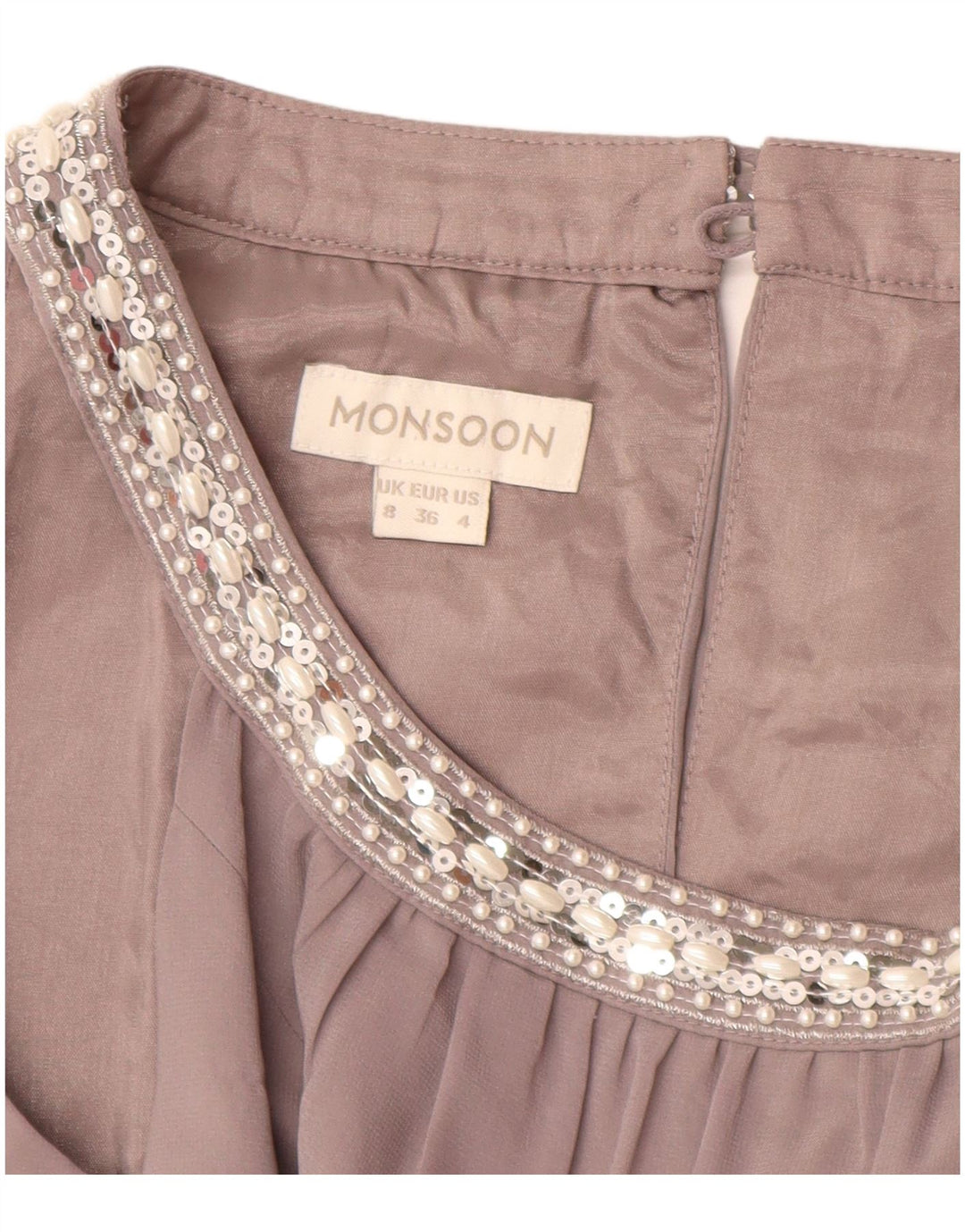 Rochie maxi fără mâneci pentru femei Monsoon UK 8 Small Gri Poliester