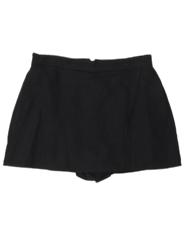 Fusta mini Hollister pentru femei Skort Large W34 Black Linen