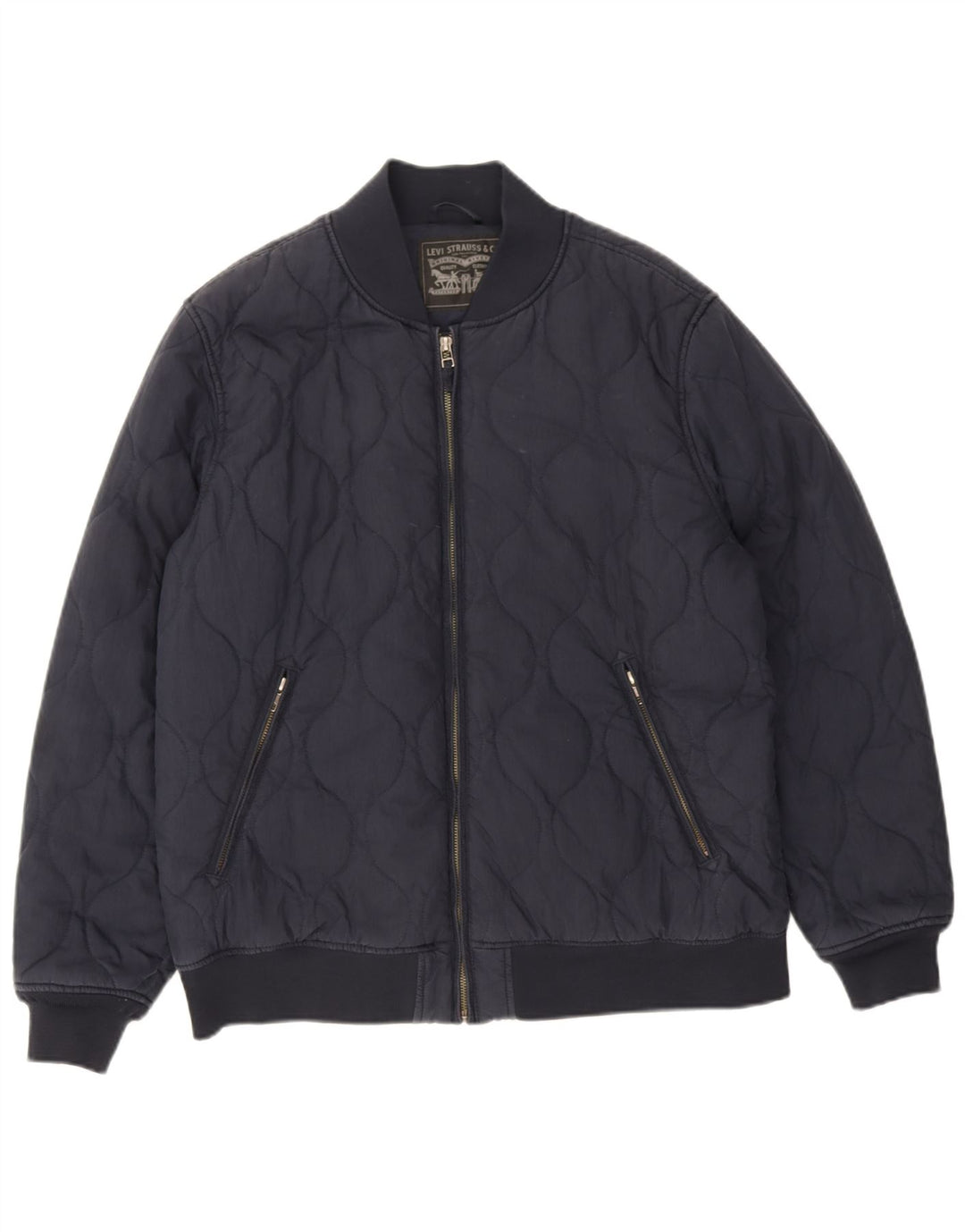 Jachetă Bomber Căptușită pentru bărbați Levi's UK 42 XL Bumbac bleumarin
