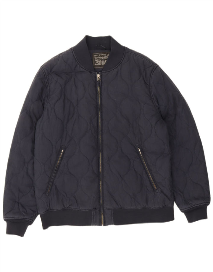 Jachetă Bomber Căptușită pentru bărbați Levi's UK 42 XL Bumbac bleumarin