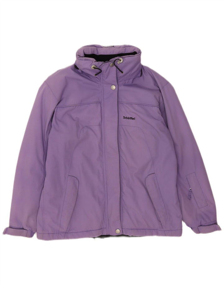 Jachetă de schi pentru femei cu glugă Schoffel UK 16, mare, violet, poliamidă