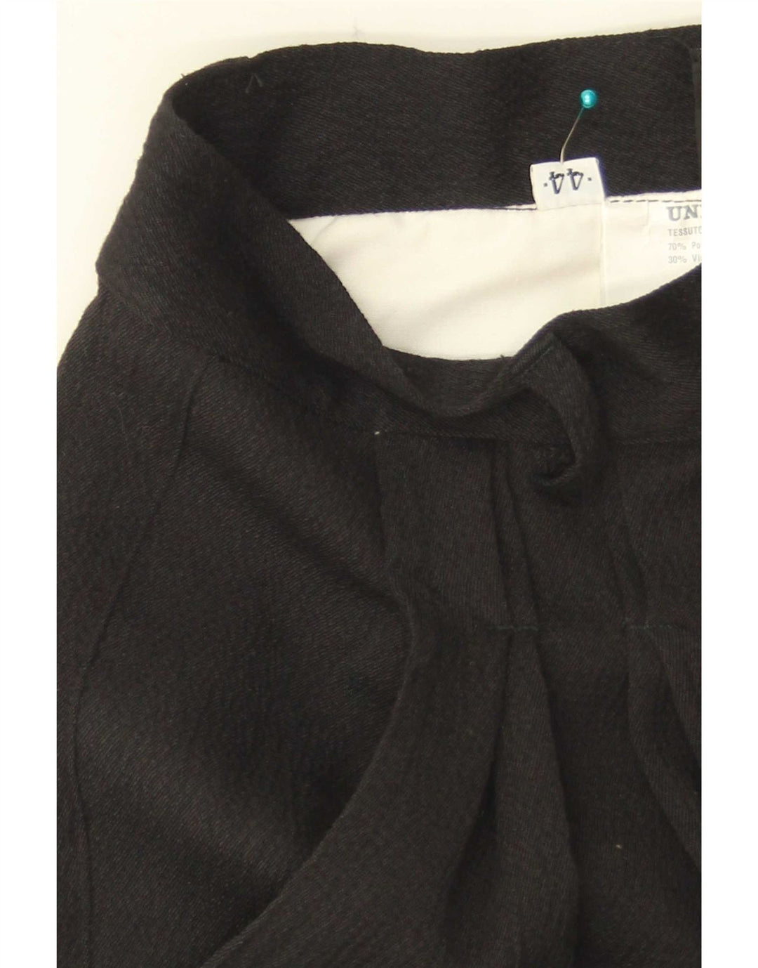 Pantaloni de costum vintage pentru femei IT 44 Medium L26 L35 Poliester negru