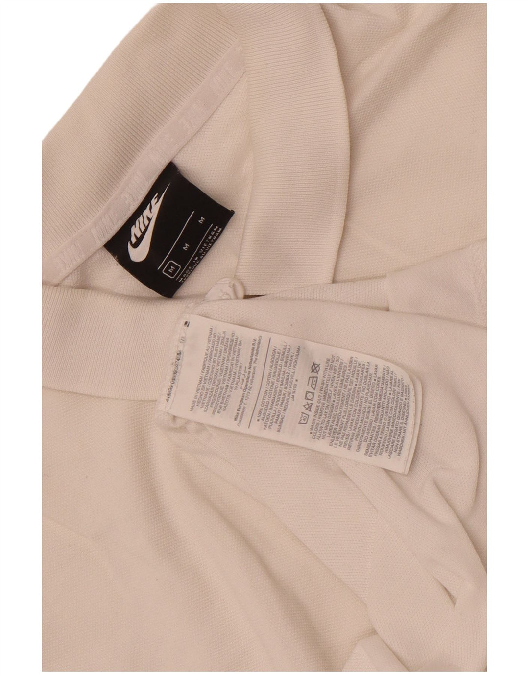 Tricou polo Nike pentru bărbați, bumbac alb mediu