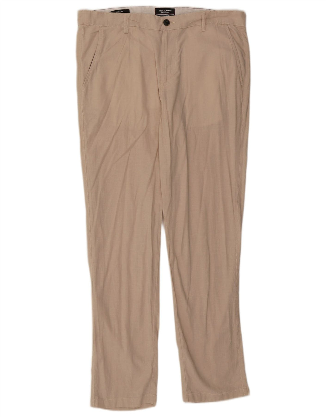 Jack & Jones Bărbați Straight Regular W34 L32 Bej Bumbac