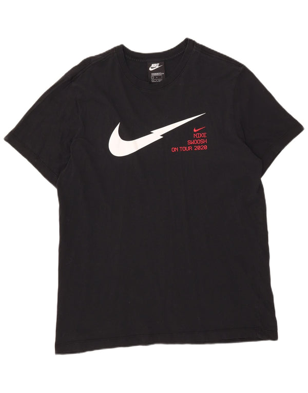 Tricou grafic Nike Swoosh Standard Fit Top mare din bumbac bleumarin