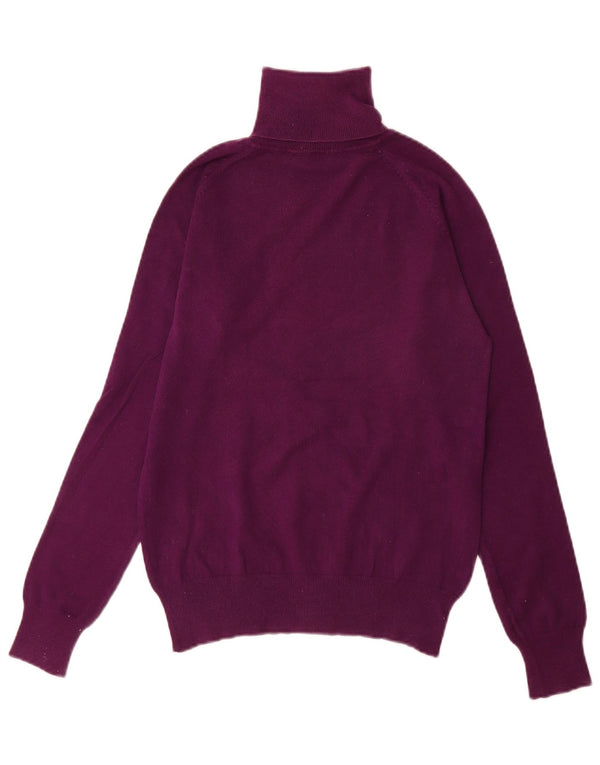Pulover cu gât rulat Zara pentru femei UK 14 Bumbac mov mare