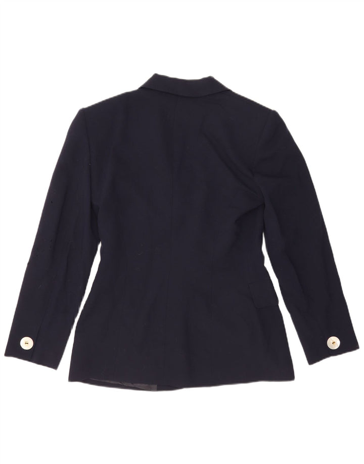 Jachetă Blazer pentru femei Marella cu 1 nasture UK 10 Mic Lână virgină bleumarin