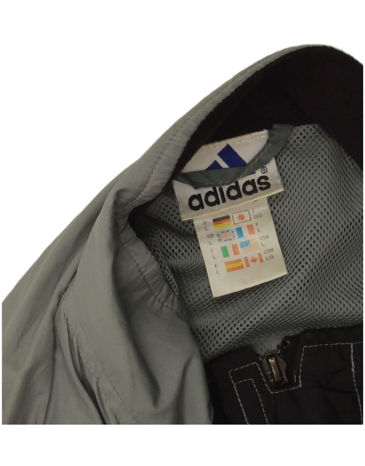 Jachetă de ploaie pentru bărbați Adidas UK 40, mare, gri, poliester color bloc