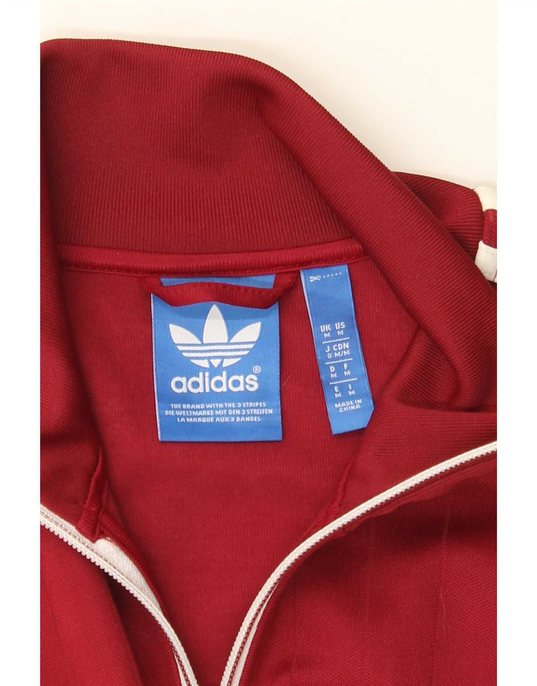 Jachetă de top pentru trening pentru bărbați Adidas Medium Burgundy Colorblock