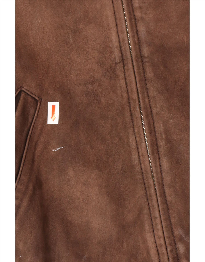 Jachetă din piele vintage pentru bărbați UK 42 XL din piele maro