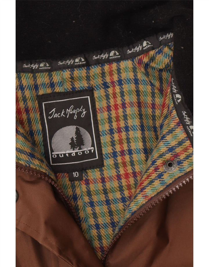 JACK MURPHY Womens Windbreaker Coat UK 10 Small  Brown Polyester Vintage Jack Murphy and Second-Hand Jack Murphy from Messina Hembry 