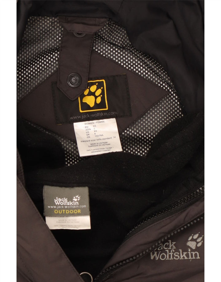 Jack Wolfskin Jachetă de ploaie cu glugă pentru femei UK 8 Small Gri Poliamidă