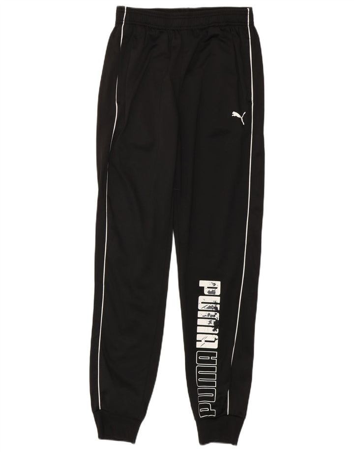 Pantaloni de trening grafic PUMA pentru băieți Pantaloni de jogging 13-14 ani XL Negru
