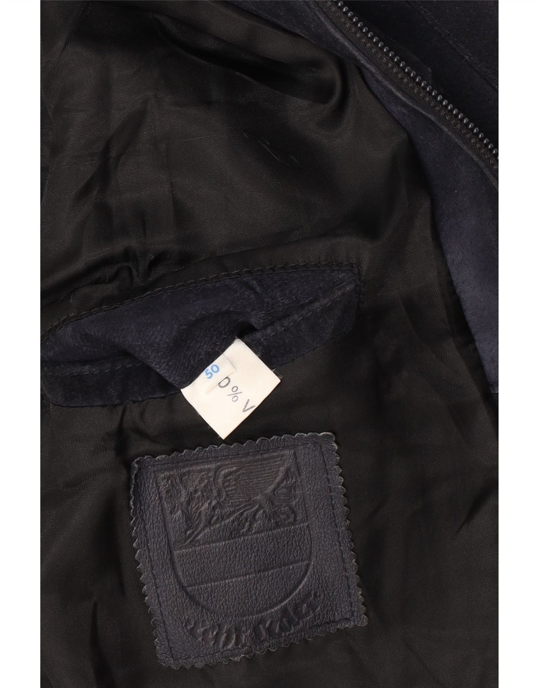 Bomber VINTAGE pentru bărbați de piele intoarsa IT 50 mare, albastru bleumarin