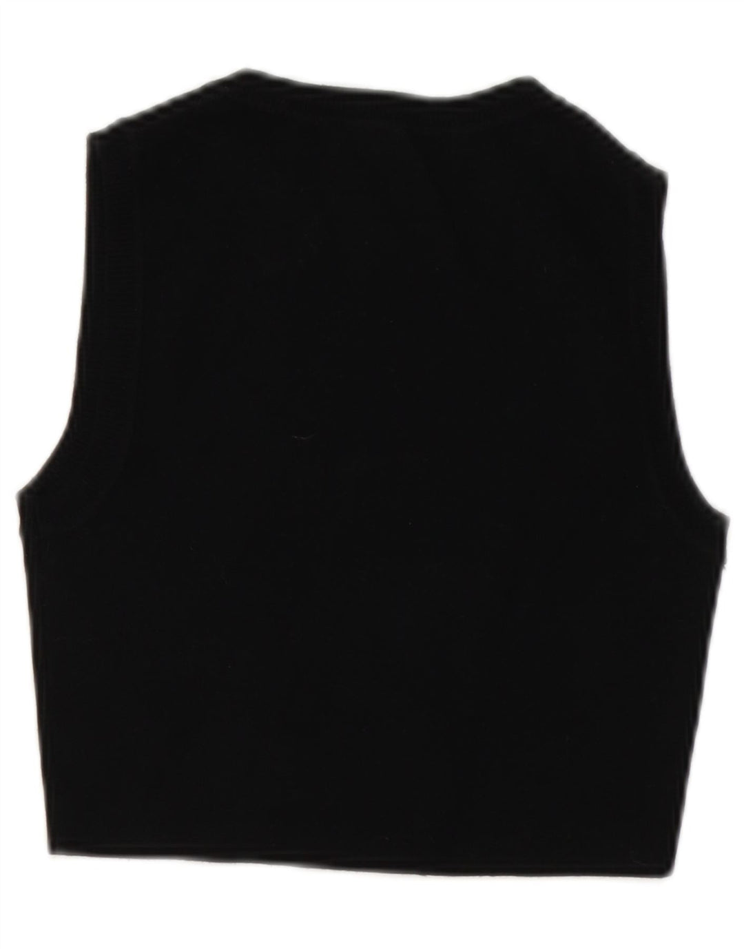 Vesta Crop Top pentru femei Zara UK 12 Medium Black Viscose