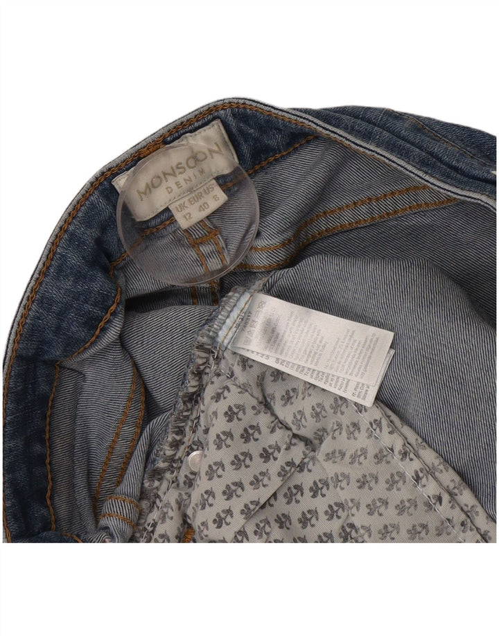 Blugi evazați pentru femei Monsoon UK 12 Medium L30 L31 Bumbac albastru