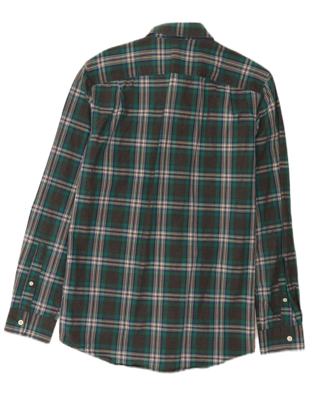 Cămașă Jack Wills pentru bărbați, bumbac cu carouri mici, gri