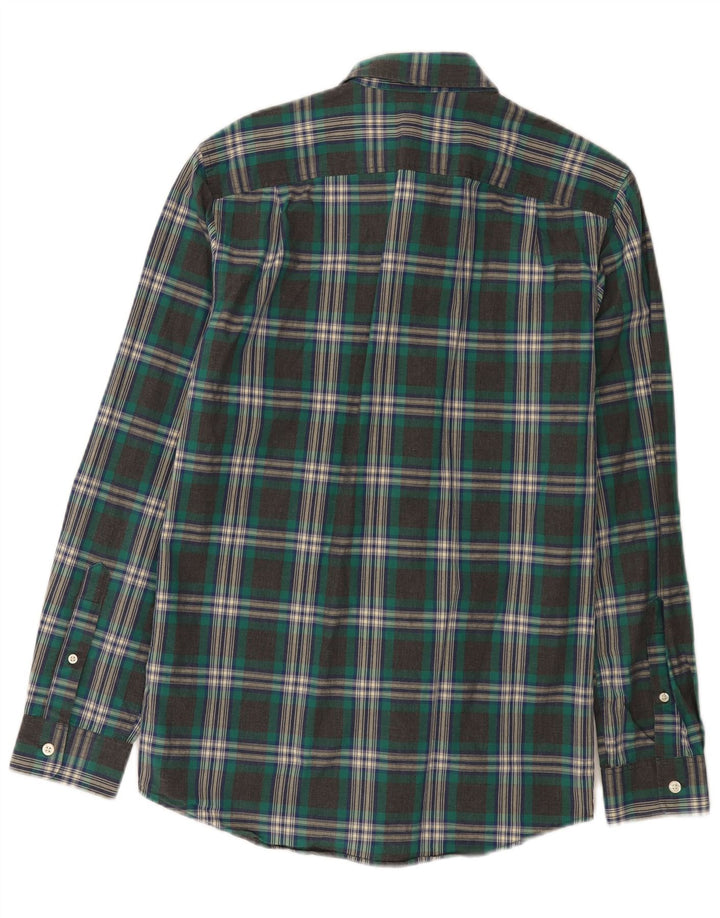 Cămașă Jack Wills pentru bărbați, bumbac cu carouri mici, gri