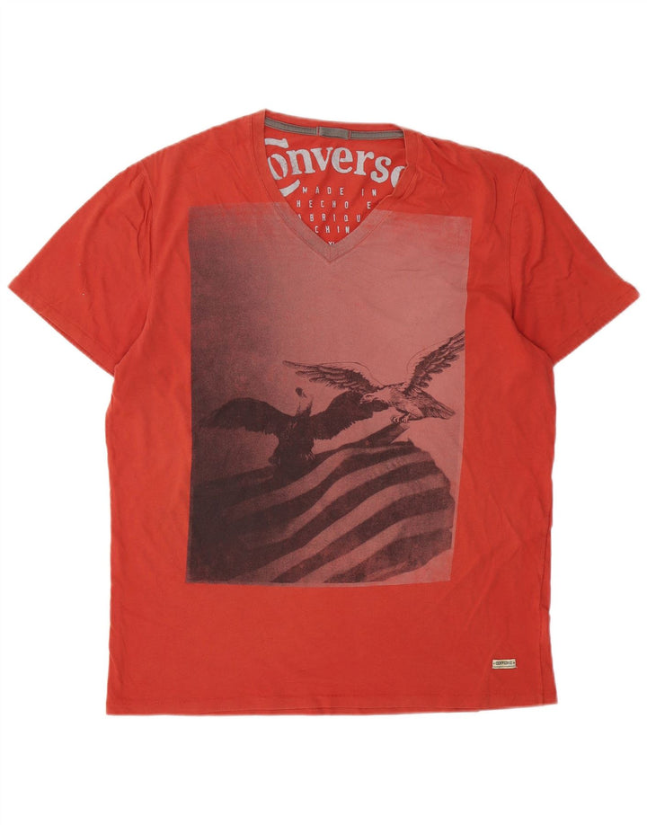Tricou grafic pentru bărbați CONVERSE Top XL Roșu