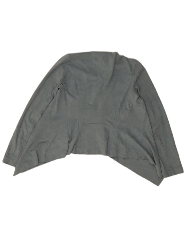Top cardigan asimetric pentru femei Zara UK 6 XS poliester albastru