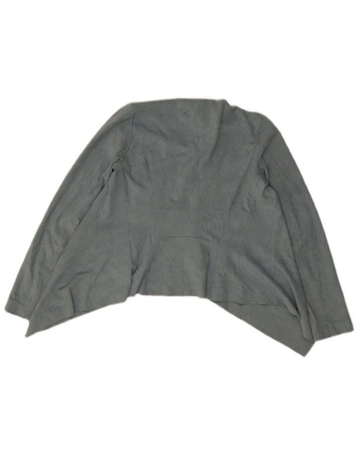 Top cardigan asimetric pentru femei Zara UK 6 XS poliester albastru