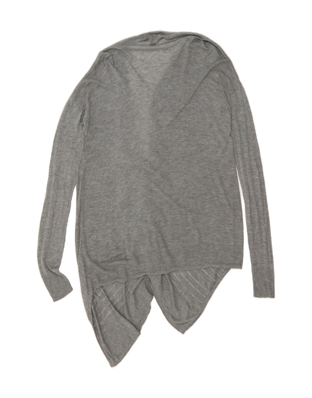 MOSSIMO Womens Asymmetric Open Cardigan Sweater UK 10 Small Grey Cotton Vintage Mossimo and Second-Hand Mossimo from Messina Hembry 