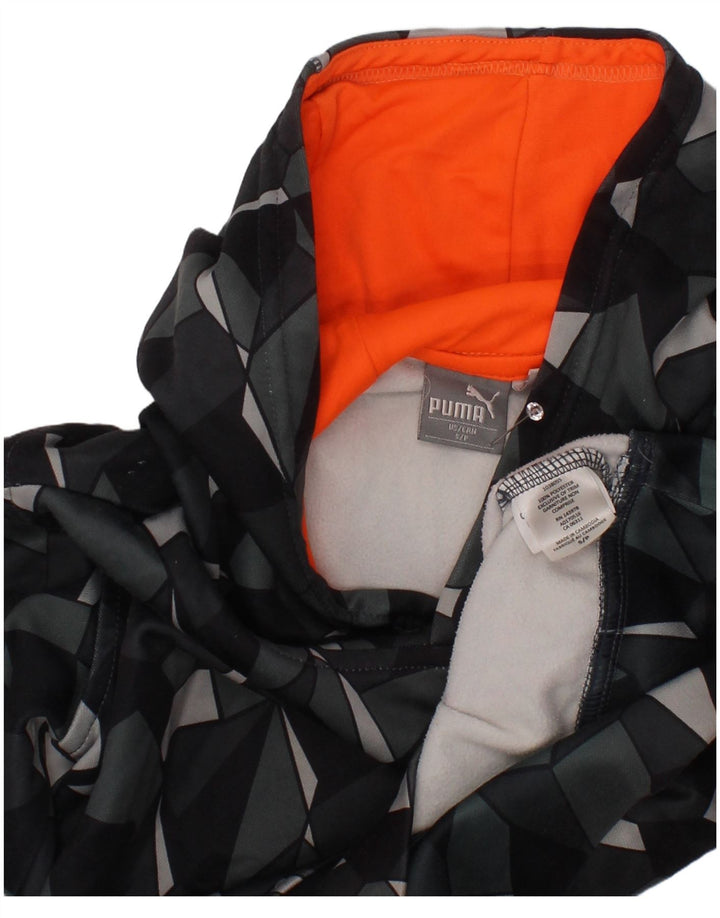 Pulover PUMA pentru băieți 7-8 ani, mic, gri, geometric, poliester