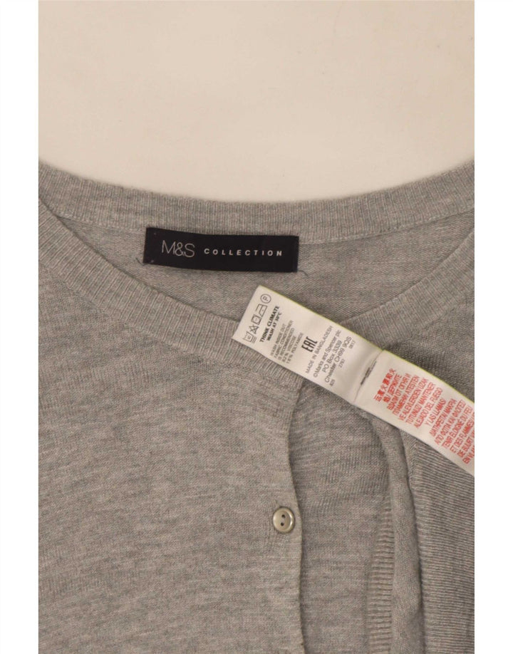 Pulover cardigan pentru femei Marks & Spencer UK 16 mare, gri, viscoză