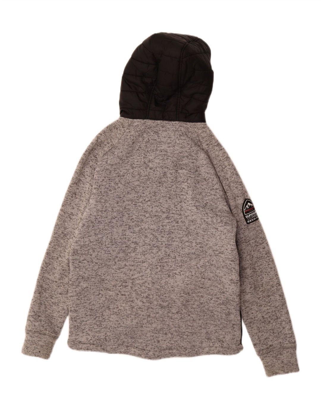 Jachetă de vânt cu glugă Superdry pentru bărbați UK 38 Poliester mediu negru