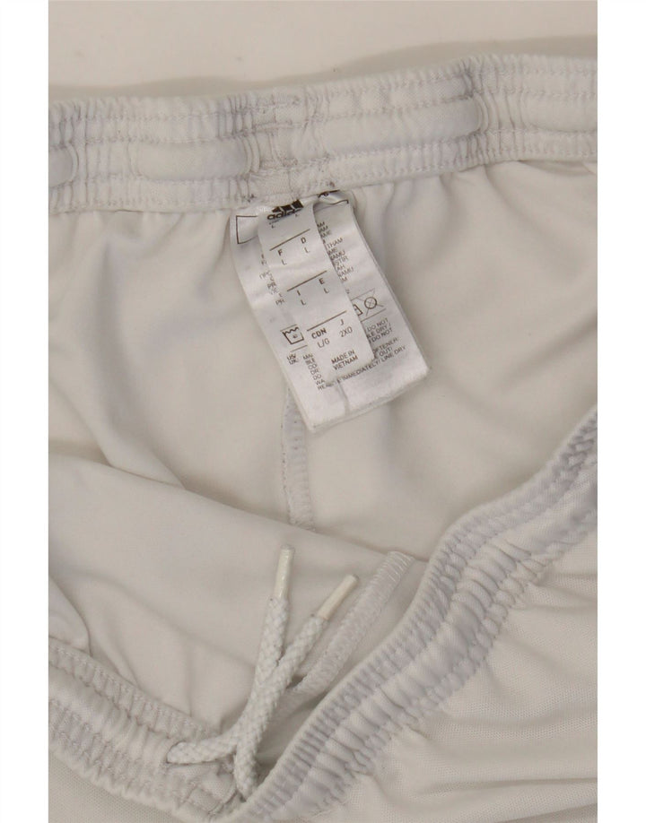 Pantaloni scurți sport pentru bărbați Adidas, mari, alb, din poliester