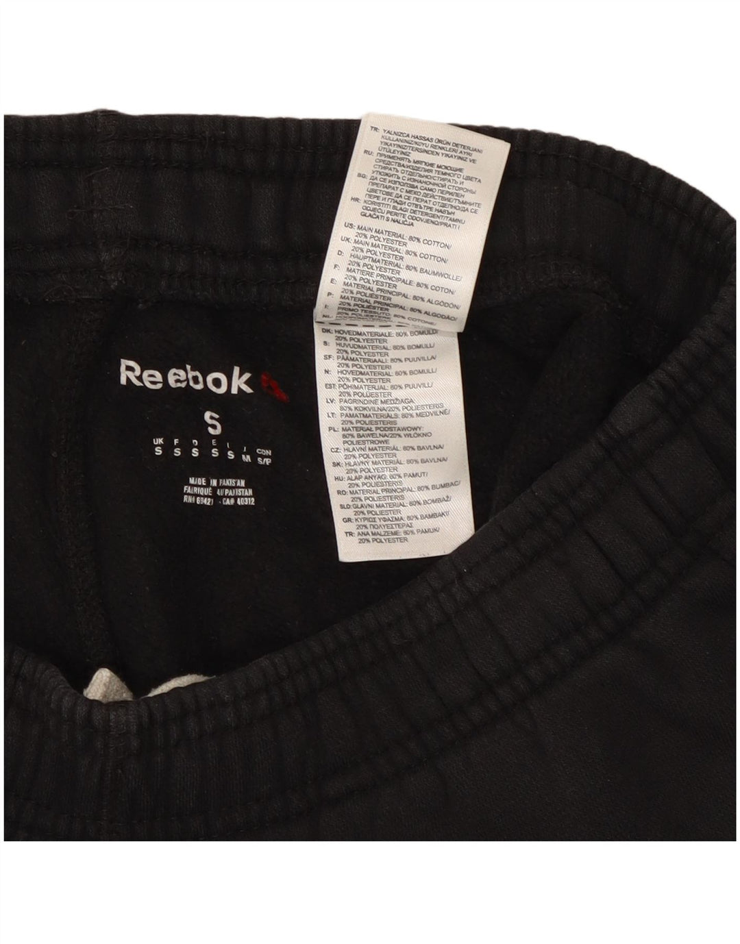 Pantaloni de trening pentru bărbați Reebok Pantaloni de jogging mici, negru, bumbac
