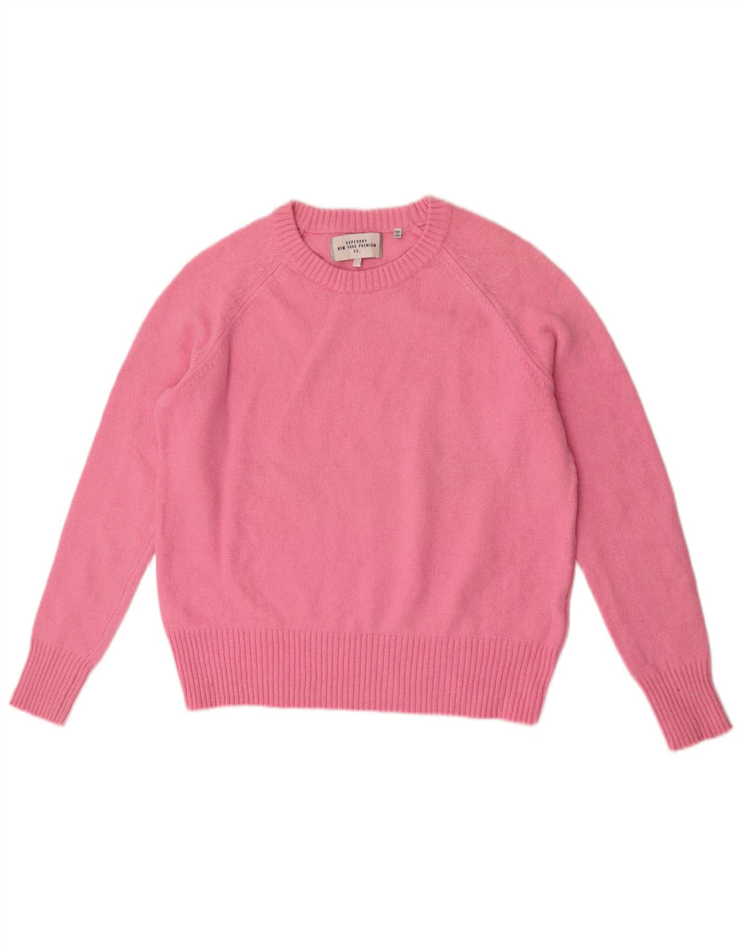 Pulover Superdry pentru femei cu decolteu rotund Roz mediu UK 14
